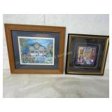 2 FRAMED AND MATTED PRINTS