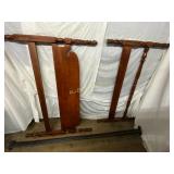 FULL SIZE WOODEN BED WITH RAILS