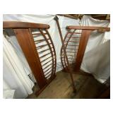 WOODEN QUEEN BED WITH RAILS