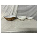 3 PYREX BOWLS