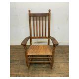 WICKER SEAT ROCKING CHAIR