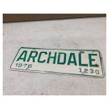 1976 ARCHDALE CITY TAG