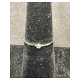 STERLING RING WITH CLEAR STONE
