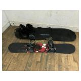 SKI BOARD BOOTS AND BAG