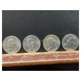 4 UNCIRCULATED 1958 D QUARTERS