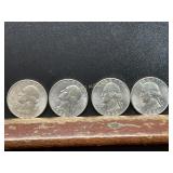 4 UNCIRCULATED 1959 SILVER QUARTERS