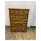4 OVER 2  WOODEN CHEST OF  DRAWERS
