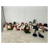 10 STUFFED SNOWMEN
