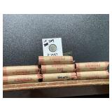 7 ROLLS PENNYS AND 1987 P DIME