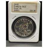 1963P PROOF FRANKLIN SILVER HALF DOLLAR
