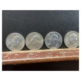 4 UNCIRCULATED 1958 D SILVER QUARTERS