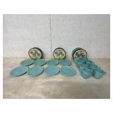 16 CRACKER BARREL SAND WASHED DINNERWARE