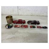 ERTL CARS  PLASTIC DIE CAST CARS  AND MARBLES