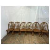 6 WOODEN DINING CHAIRS