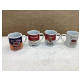 4 COFFEE CUPS (CAMPBELLS AND BEEFSTEAK)
