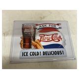 NEW OLD STOCK METAL DOUBLE DOT  PEPSI SIGN