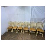 6 WOODEN DINING CHAIRS