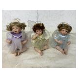 3 PORCELAIN ANGEL BABIES