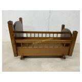 WOODEN DOLL CRADLE