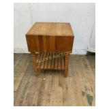 2 TIER BUTCHER BLOCK TABLE