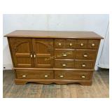 5 DRAWER 2 DOOR WOODEN HUTCH