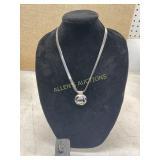 STERLING NECKLACE AND EARRINGS