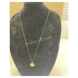 14 KT GOLD NECKLACE WITH CHARM