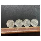 4 UNCIRCULATED 1959 SILVER QUARTERS