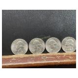 4 UNCIRCULATED 1959 SILVER QUARTERS