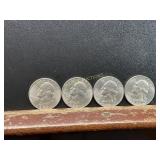 4 UNCIRCULATED 1959 SILVER QUARTERS