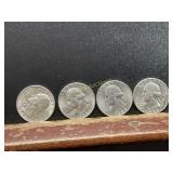 4 UNCIRCULATED 1959 SILVER QUARTERS