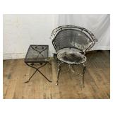 IRON TABLE AND CHAIR