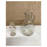 WHITE HOUSE VINEGAR PITCHER AND PINT MILK BOTTLE