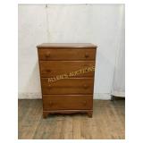 4 DRAWER WOODEN CHEST OF DRAWERS