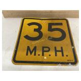 35 MPH METAL SIGN