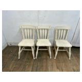 3 WOODEN DINING CHAIRS