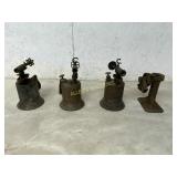 3 EARLY TORCHES AND CAR JACK