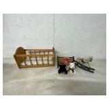 DOLL CRADLE BENH ROCKIG HORSE