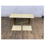 MARBLE TOP  TABLE  WITH 2 PIECES EXTRA MARBLE