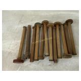 12 WOODEN  YARN SPINDLES
