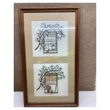 NEEDLEWORK WALL ART BEAN ROOSTER