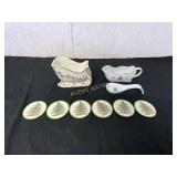 HOLIDAY HOSTESS GRAVY BOWL SPOON MILASA SLEIGH