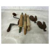 ROOSTER POT HOLDERS ROLLING PINS