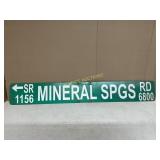 MINERAL SPRINGS ROAD METAL SIGN