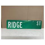 RIDGE STREET METAL SIGN