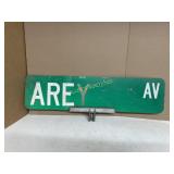 AREY AVENUE METAL SIGN