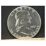 1961 SILVER FRANKLIN HALF DOLLAR