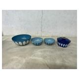 3 CATHERINEHOLM LOTUS BOWLS AND POT