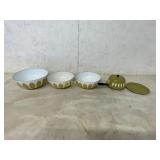 5 PIECES CATHERINEHOLM LOCUS PRINT BOWLS AND POT