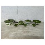 7 PIECES CATHERINEHOLM  BOWLS AND POTS WITH LIDS